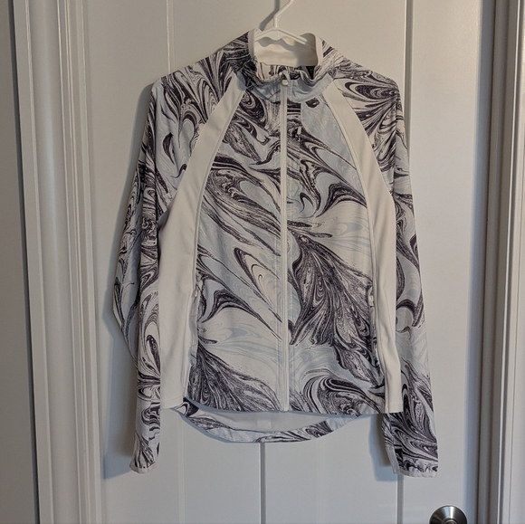 Athleta Run With It Jacket - Marble Print - sz S - Picture 1 of 6